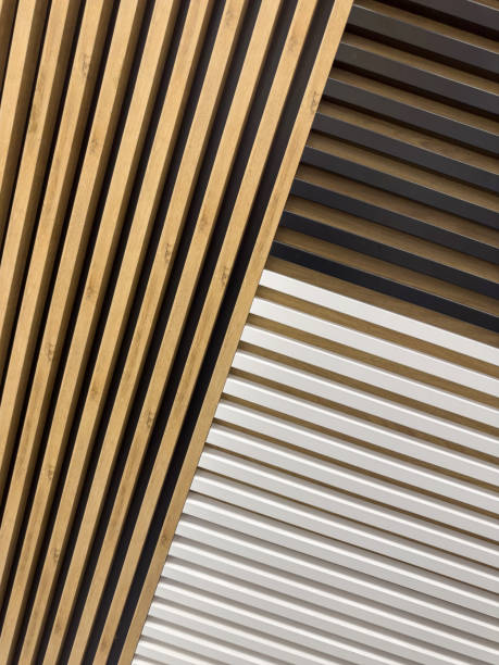 istock modern wall paneling with vertical wooden lath stripes on home decoration 2159135649