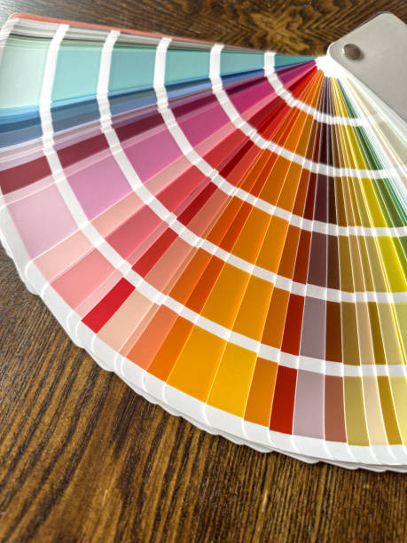 istock close up palette catalog of paper samples for design 2159135994