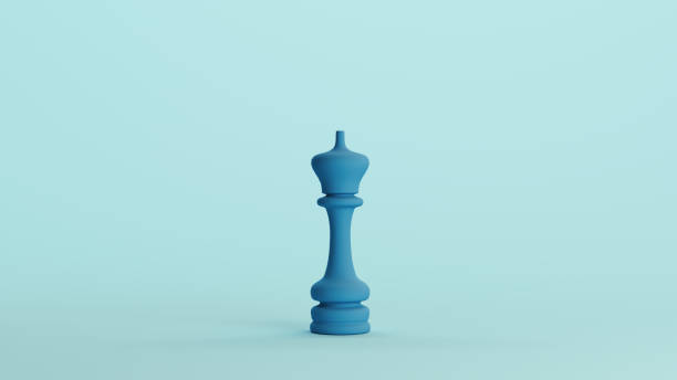 istock Blue chess piece king strategy game competition challenge pale background 2159138789