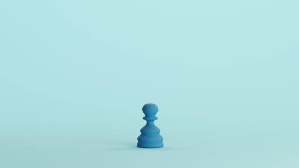 istock Blue chess piece pawn strategy game competition challenge pale background 2159138791