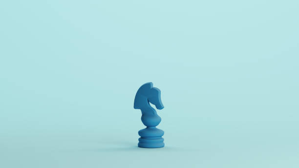 istock Blue chess piece knight strategy game competition challenge pale background 2159138803