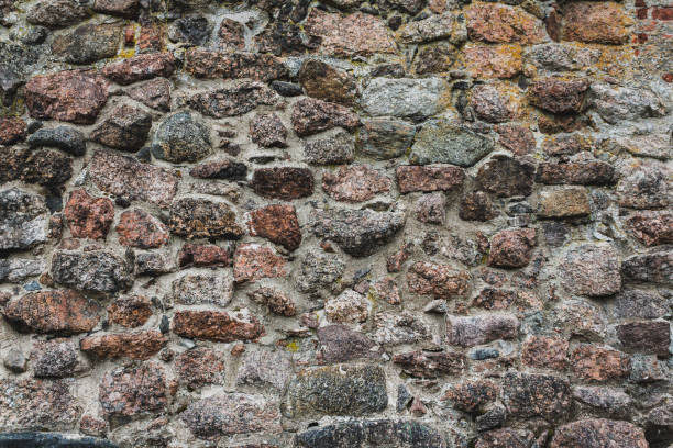 istock A stone background made of cobblestones, an ancient wall, a road lined 2159139341