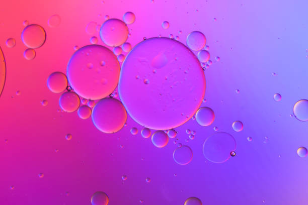 istock Top view movement of oil bubbles in the liquid 2159140793