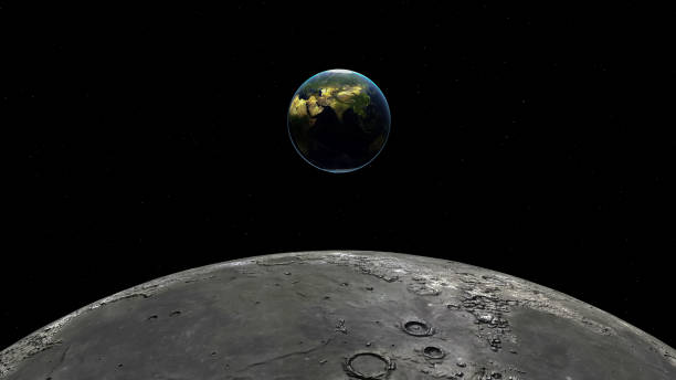 istock CGI image of Earth rising over the moon's horizon 2159145886