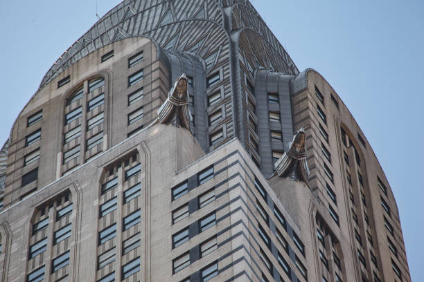 Detail of the eagles on the iconic skyscraper Chrysler Buiding, Manhattan, New York City
