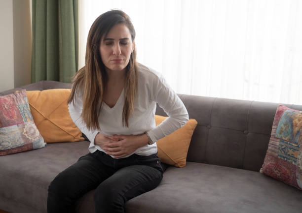 istock Woman with menstrual pain 2159147186