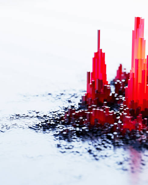 istock Decentralized Finance Concept - Big Data Towers On Grey background. 2159149595