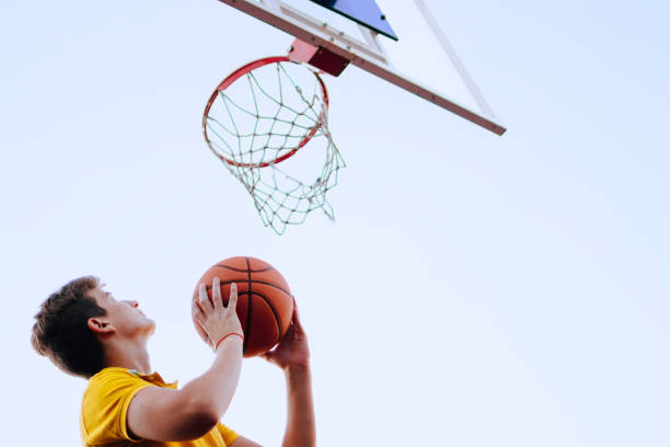 istock Player attempting a basketball shot 2159150782