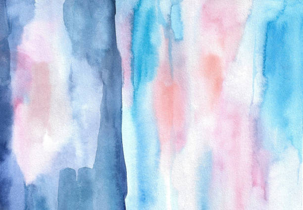 istock Watercolor texture background Gradient from blue to pink violet purple colors Hand painted For sky sea lake sunset sunrise Abstract Pastel For wallpaper print decoration design print wrapping paper 2159156802