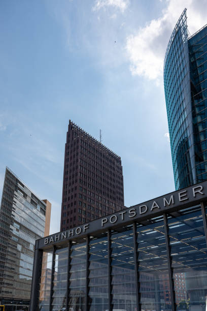 istock A city skyline with a large building that says Potzdammer 2159158157