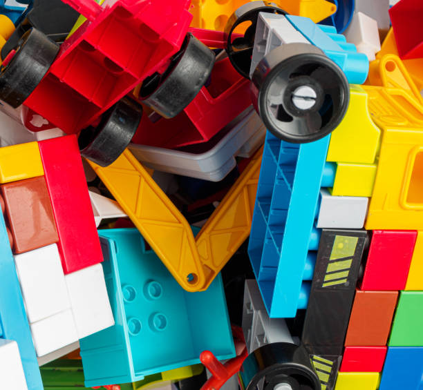 istock A set of parts for constructor blocks for assembling models, a children's game for the development of preschoolers 2159162169