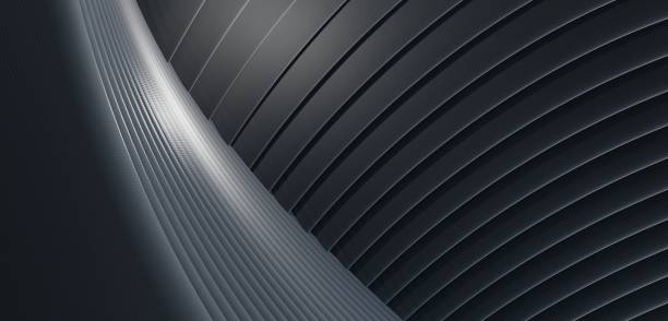 istock Background geometric lines curves gray black 3D illustration 2159165700