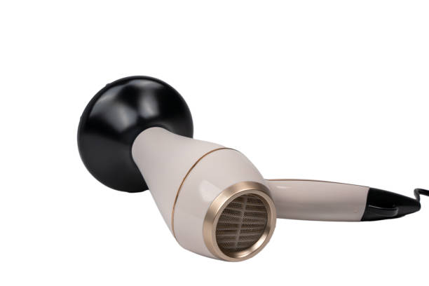 istock Hair dryer for drying hair on a white background. 2159166362