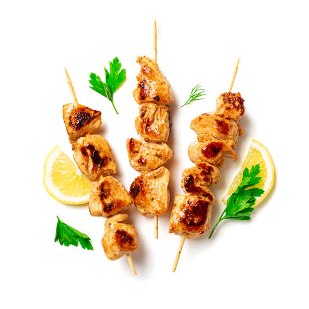 Grilled chicken skewers