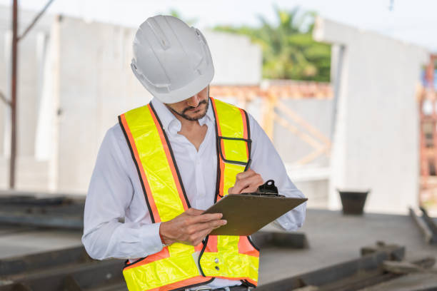 istock Engineer man planning project in the factory site, Foreman worker working at construction site 2159169543