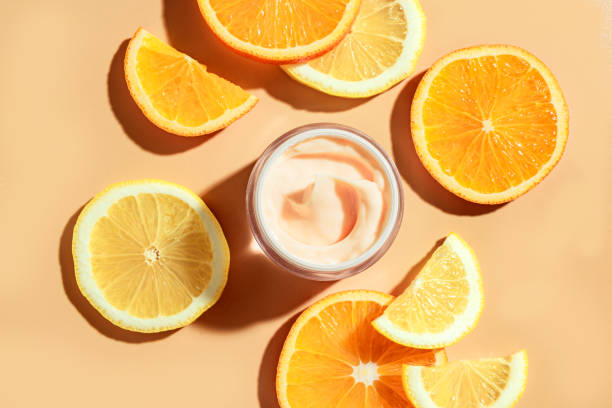 istock Whitening face cream with fruit acids and vitamin C 2159169934