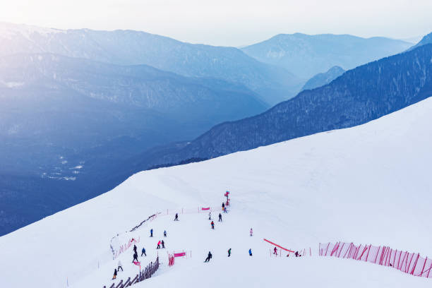 istock Winter mountain ski resort at sunset. 2159173217