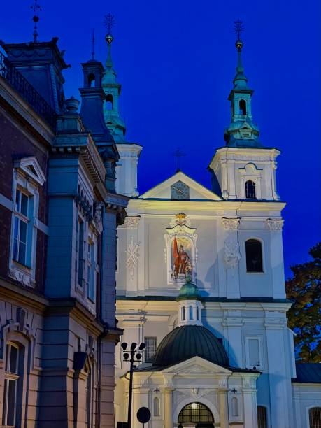 Evening view of old town Krakow, Poland. Panoramic view. High quality photo