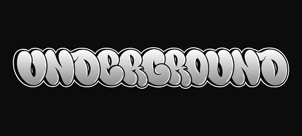 Underground Letras Ilustración de Underground Una Sola Palabra Letras Estilo Graffiti y ...