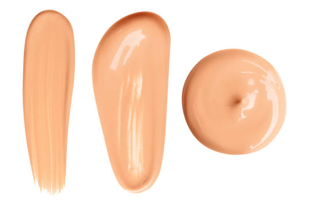 istock Set of foundation smears on empty background 2159178427