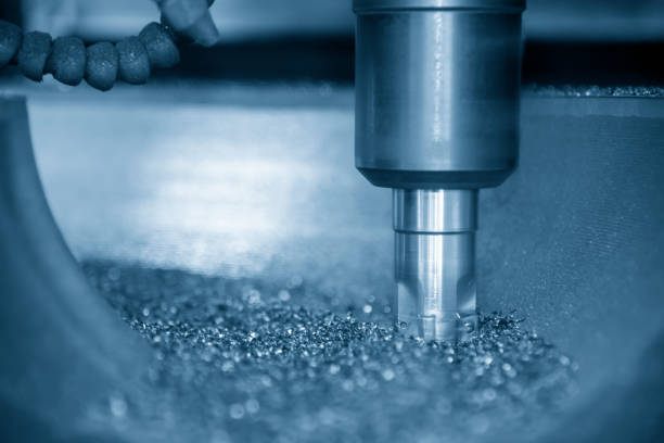 istock The CNC milling machine rough cutting the injection mold parts by indexable tools. 2159182196