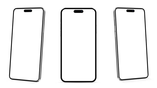 istock Realistic smartphones. Smartphone blank screens, phones mockup. 2159183983