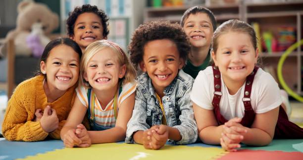 Happy kids at elementary school