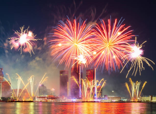 istock Fireworks over Detroit, Michigan 2159191434