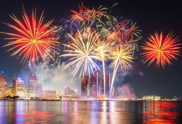 istock Fireworks over Detroit, Michigan 2159191592