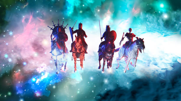 The Four Horsemen Apocalypse render 3d