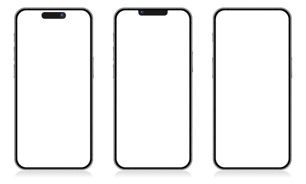 illustrations, cliparts, dessins animés et icônes de maquette d’illustration vectorielle moderne de smartphone - objet ou sujet détouré