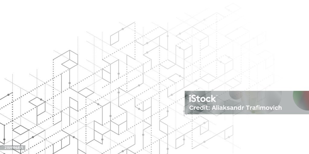 Technology Background Geometric Linesabstract Techtechnical Drawing ...