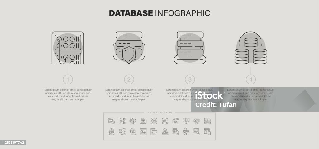 Database Infographic Template Stock Illustration - Download Image Now ...
