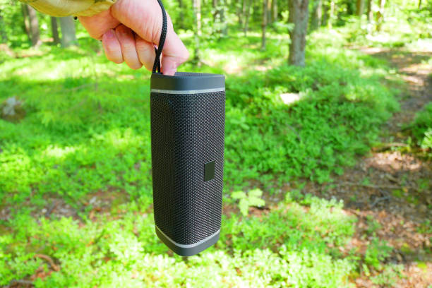 istock Portable speaker with radio. 2159198963