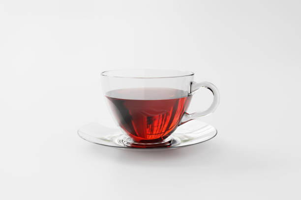 A cup of tea isolated on white background. Stock photo