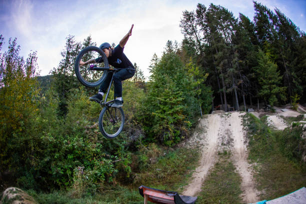 istock No-Hander Mountain Bike Jump 2159208276