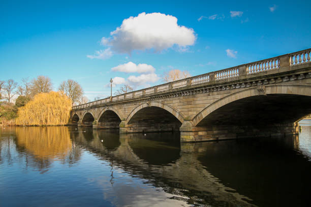 istock Serpentine Bridge in Hyde Park, London, UK. Old stone bridge 2159212315