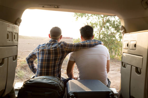 istock Friends are sitting in the trunk 2159213286
