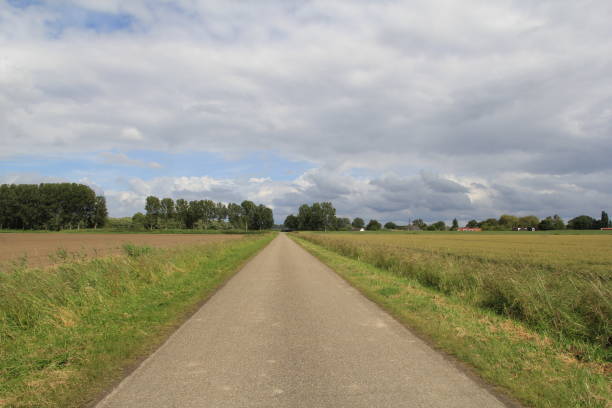 istock a country road between the fields in the dutch countryside in springtime 2159216817