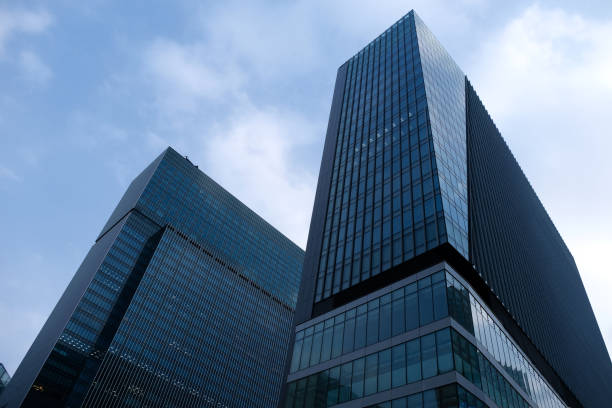 Modern office buildings in Umeda financial district, Kita-ku, Osaka.