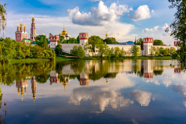 istock Novodevichy Convent (New maiden's monastery) reflected in pond, Moscow, Russia 2159228758