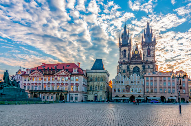 istock Old Town square (Staromestske Namesti) at sunrise, Prague, Czech Republic 2159230198