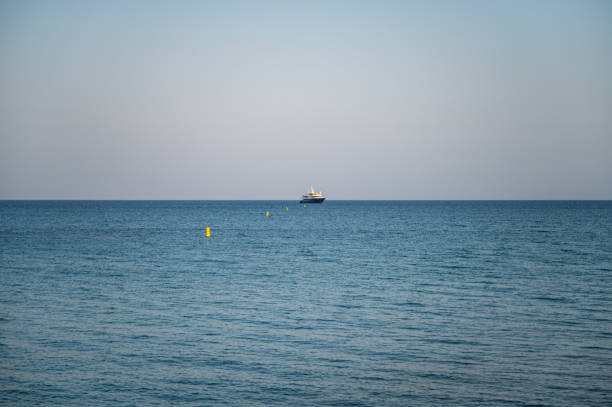 The beautiful Luxury yacht in the sea at the blue sky