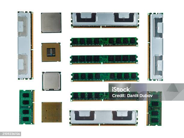 Central Processing Unit Cpu Server Computer Ram Modules Motherboard ...