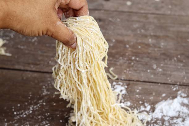 istock Raw egg noodles Chinese food 2159250910