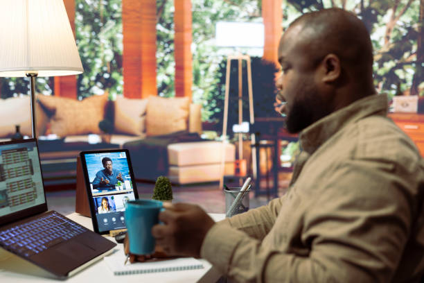 istock Businessman analyzing financial statistics and discussing budget allocations 2159251215