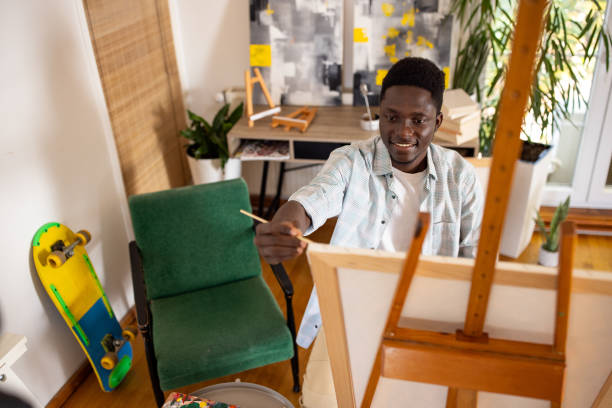 istock Male artist painting 2159256722