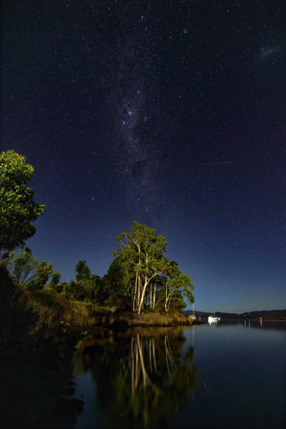 Night sky on on Huon River, Huon Valley, Tasmania