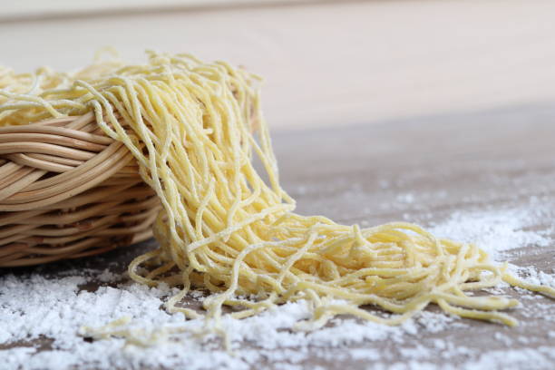 istock Raw egg noodles Chinese food 2159269422