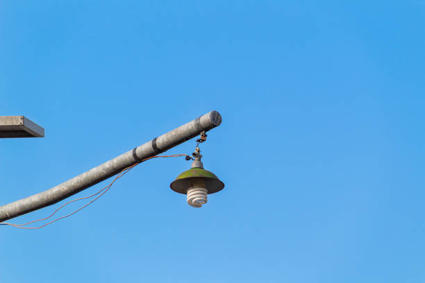 street lights with sky background